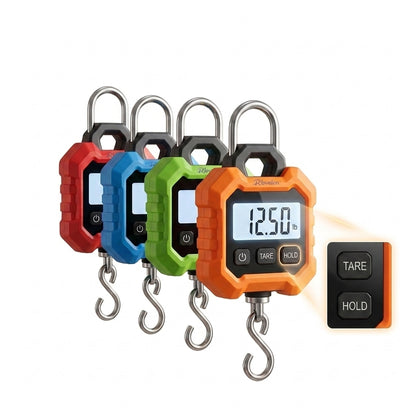 Rlovelen™ LiftGo H440 Digital Hanging Scale, 440 lb / 200 kg Capacity, Portable Handheld Hook Scale with Backlit LCD, Tare & Hold Functions for Grocery, Household, Luggage and Everyday Utility Weighing