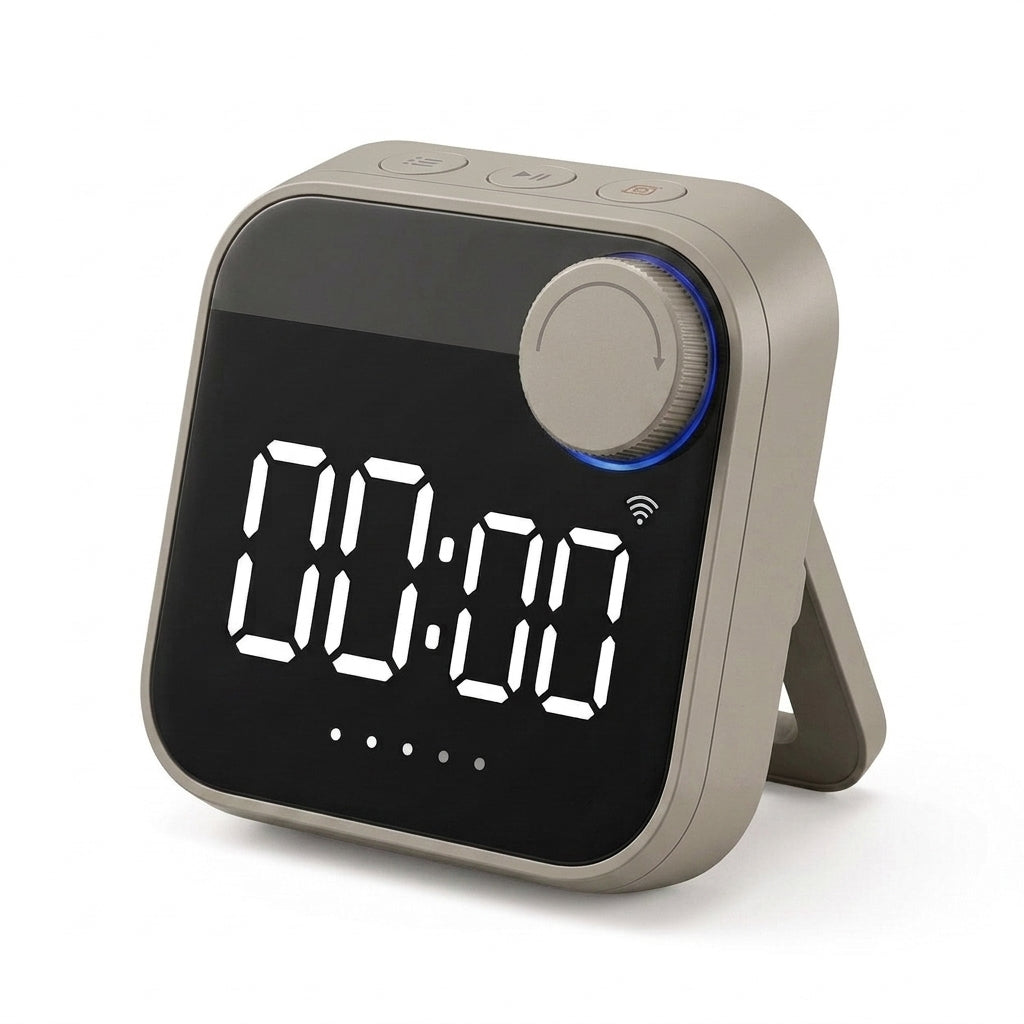 Rlovelen™ TimeHalo W3 Smart WiFi Kitchen Timer, Large LED Digital Countdown Timer with App Control, Multiple Timer Presets, Adjustable Alarm & Magnetic Stand for Cooking, Baking and Meal Prep