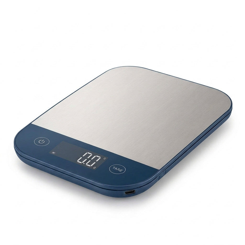 Rlovelen™ Forma S11 Digital Food Kitchen Scale, 11 lb Capacity, Grams & Ounces, Tare Function, 304 Stainless Steel Platform, USB-C Rechargeable Scale for Baking, Cooking, Meal Prep & Everyday Weighing