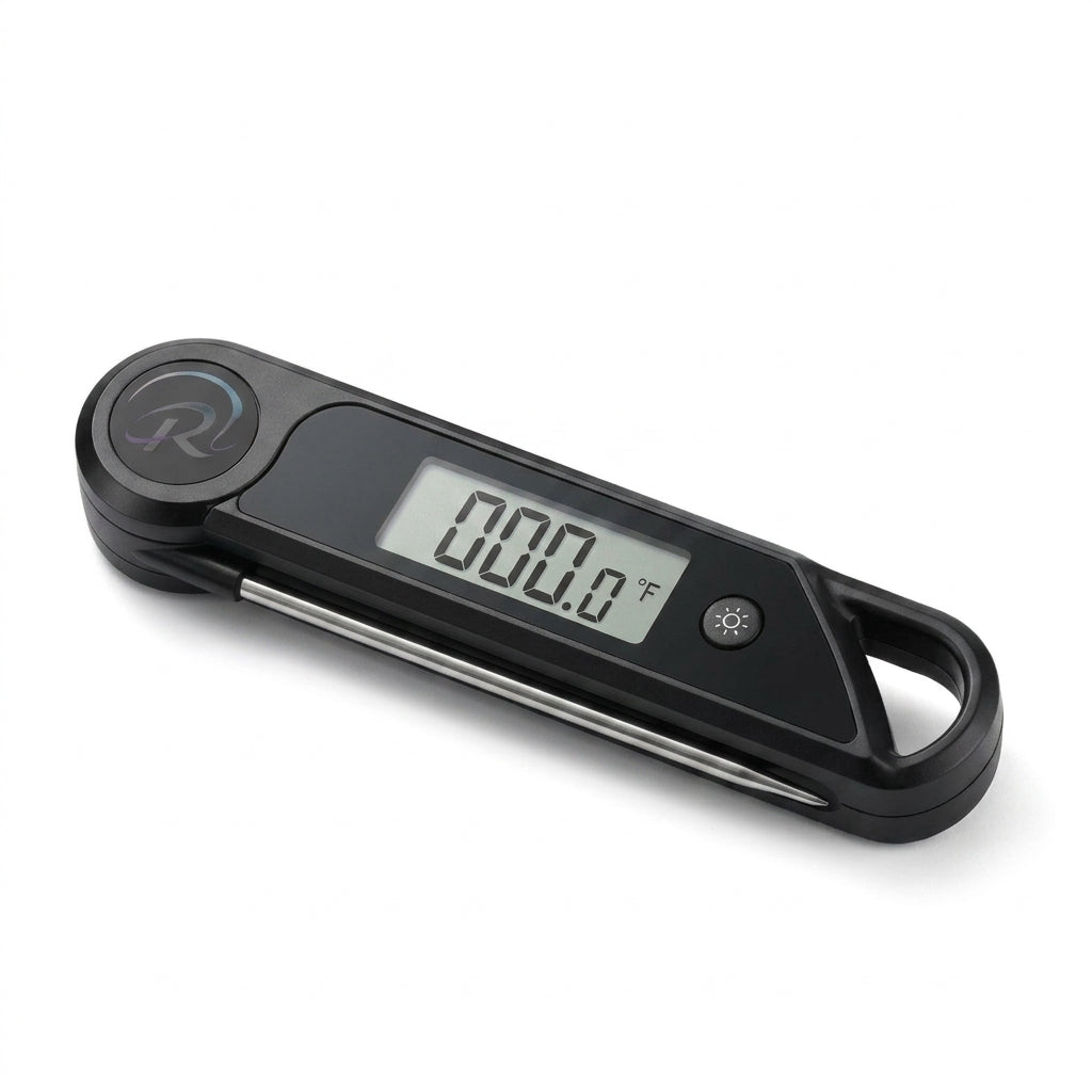 Rlovelen™ FoldSense P650 Instant Read Digital Meat Thermometer, Folding Food Temperature Probe with Backlit LCD, °F/°C Cooking Thermometer for Kitchen, BBQ, Grilling, Baking & Liquids