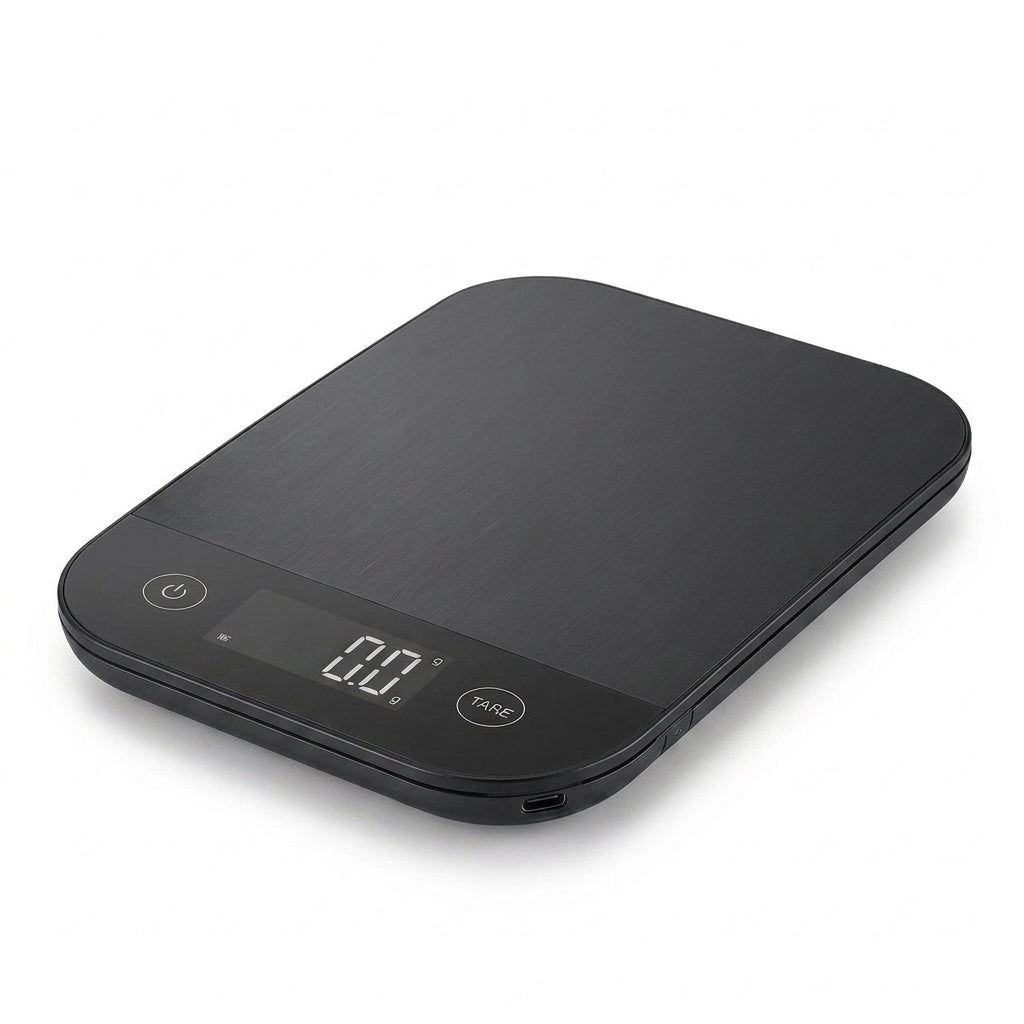 Rlovelen™ Forma S11 Digital Food Kitchen Scale, 11 lb Capacity, Grams & Ounces, Tare Function, 304 Stainless Steel Platform, USB-C Rechargeable Scale for Baking, Cooking, Meal Prep & Everyday Weighing