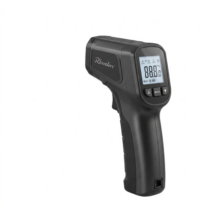 Rlovelen™ SurfaceRay I1050 Infrared Thermometer Gun, Non-Contact Laser Surface Temperature Reader with Adjustable Emissivity, Backlit LCD & MAX Hold for Pizza Oven, Griddle, BBQ, Kitchen, HVAC & Automotive Checks